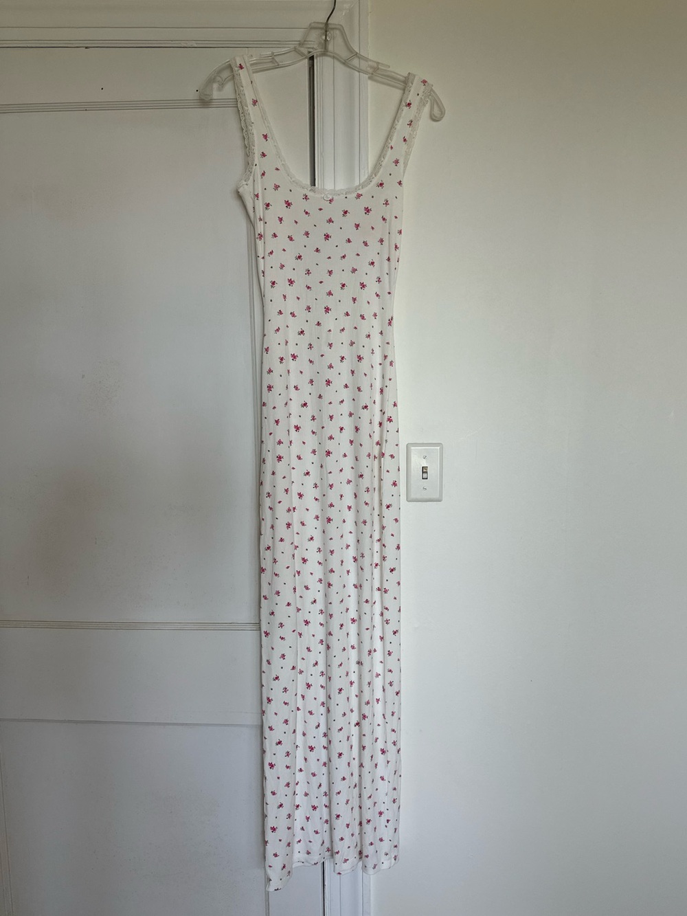 Skims Soft Lounge Lace Long Slip Scoopneck Dress - Picture 4 of 10
